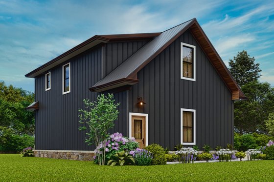 Exterior - Rear Elevation 1 for Craftsman House Plan #54-594 - 1 bed, 1 bath