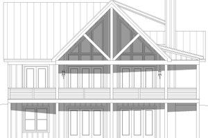 Exterior - Front Elevation 3 for Country House Plan #932-1219 - 5 bed, 3.5 bath
