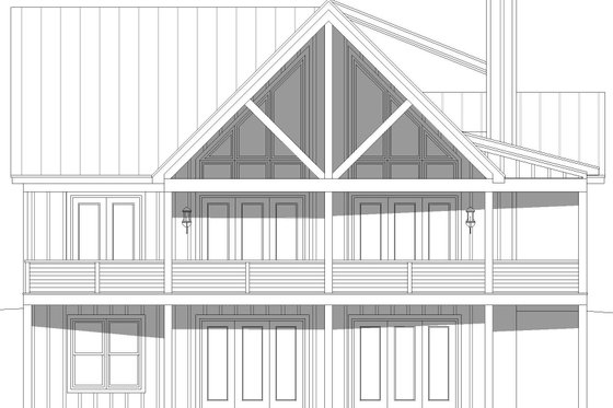 Exterior - Front Elevation 3 for Country House Plan #932-1219 - 5 bed, 3.5 bath
