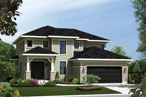 Contemporary Exterior - Front Elevation Plan #25-4343