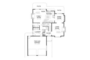 Floor Plan - Main Floor for Traditional House Plan #18-9043 - 3 bed, 2.5 bath