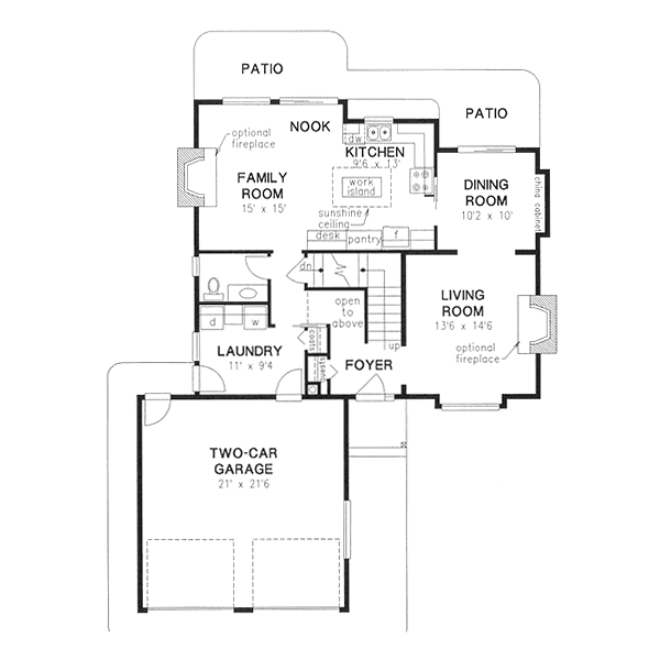 Traditional Floor Plan - Main Floor Plan #18-9043
