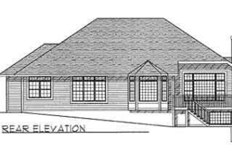 Home Plan - Exterior - Rear Elevation for Traditional House Plan #70-359 - 3 bed, 2 bath