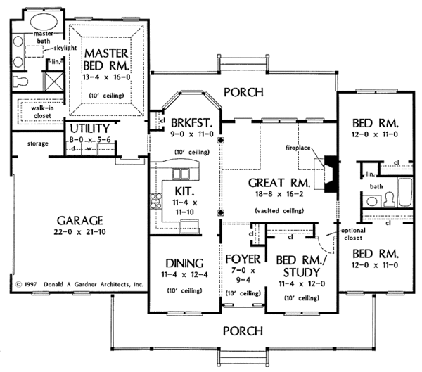 Dream House Plan - Victorian Floor Plan - Main Floor Plan #929-283