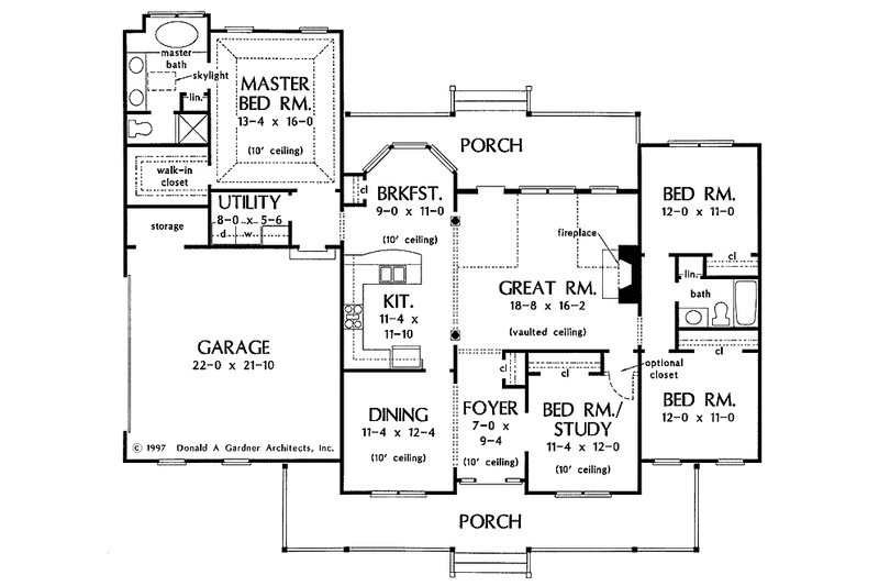 Home Plan - Floor Plan - Main Floor for Victorian House Plan #929-283 - 4 bed, 2 bath