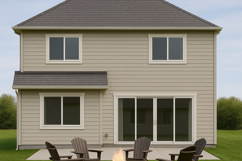 House Blueprint - Exterior - Rear Elevation for Craftsman House Plan #112-300 - 3 bed, 2.5 bath