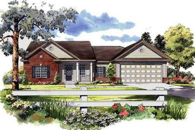 Architectural House Design - Traditional Exterior - Front Elevation Plan #21-236
