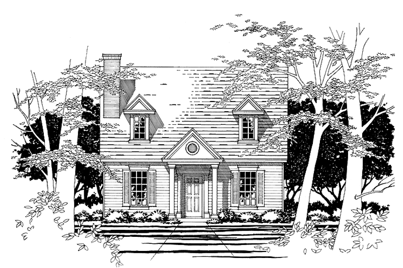 Home Plan - Classical Exterior - Front Elevation Plan #472-22