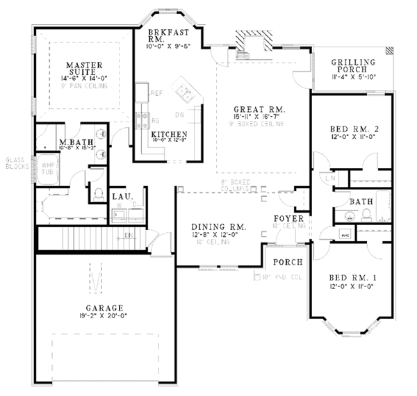 Dream House Plan - Ranch Floor Plan - Main Floor Plan #17-3252