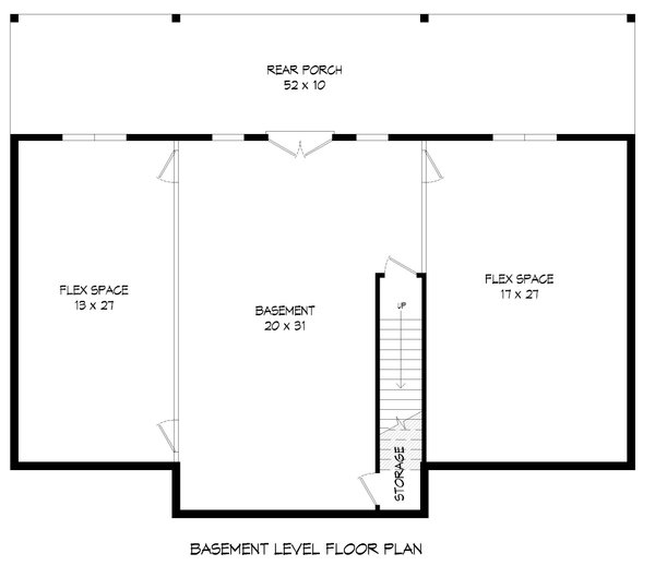 Home Plan - Southern Floor Plan - Lower Floor Plan #932-830