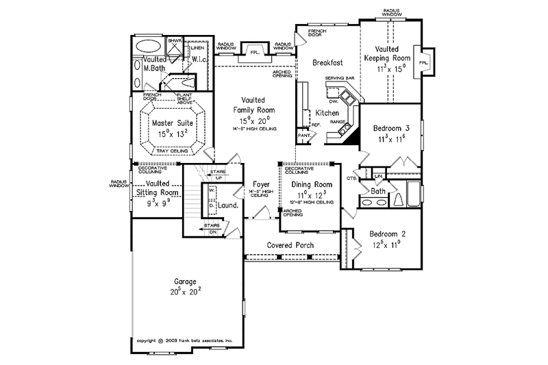 Home Plan - Floor Plan - Main Floor for European House Plan #927-264 - 3 bed, 2 bath