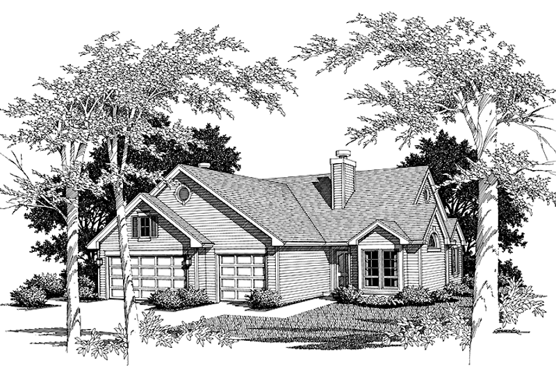 House Plan Design - Ranch Exterior - Front Elevation Plan #48-753