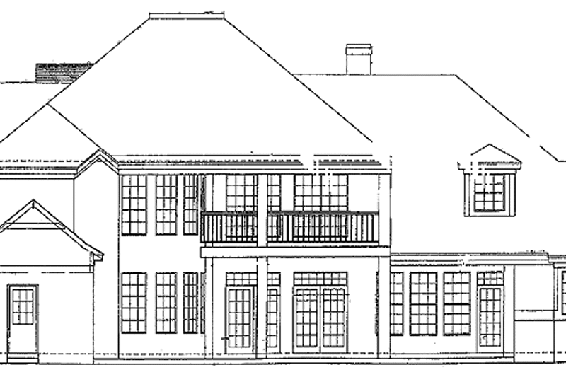 House Design - Exterior - Rear Elevation for Classical House Plan #952-123 - 4 bed, 4.5 bath