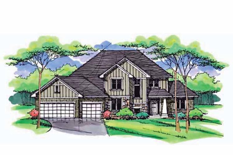 Home Plan - Exterior - Front Elevation 3 for Colonial House Plan #51-1005 - 4 bed, 2.5 bath