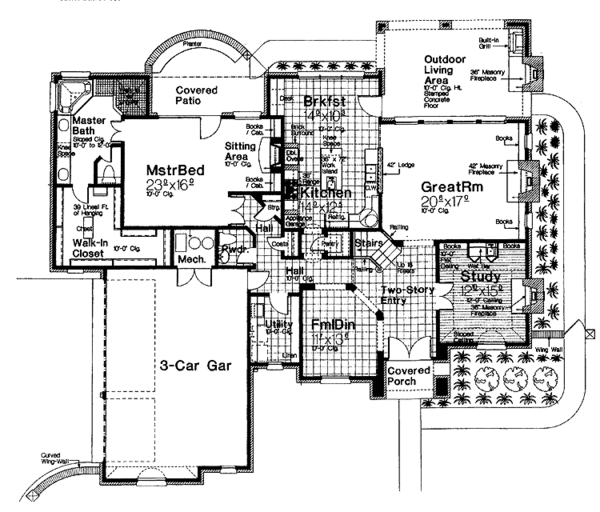 Dream House Plan - Country Floor Plan - Main Floor Plan #310-1198