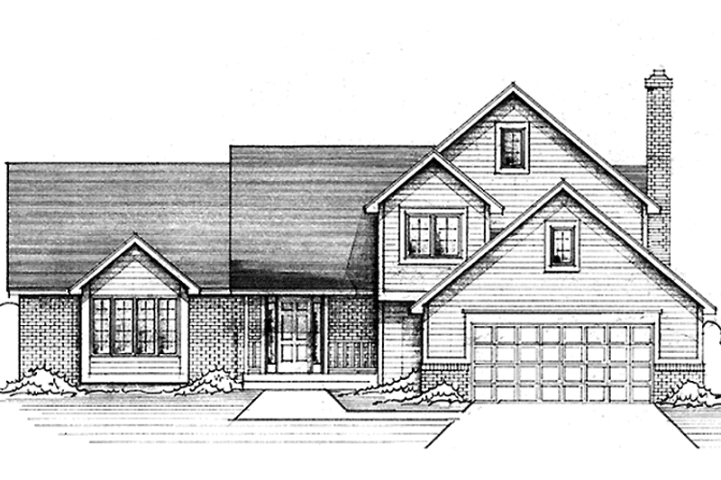 Home Plan - Exterior - Front Elevation 3 for Traditional House Plan #51-889 - 3 bed, 3 bath