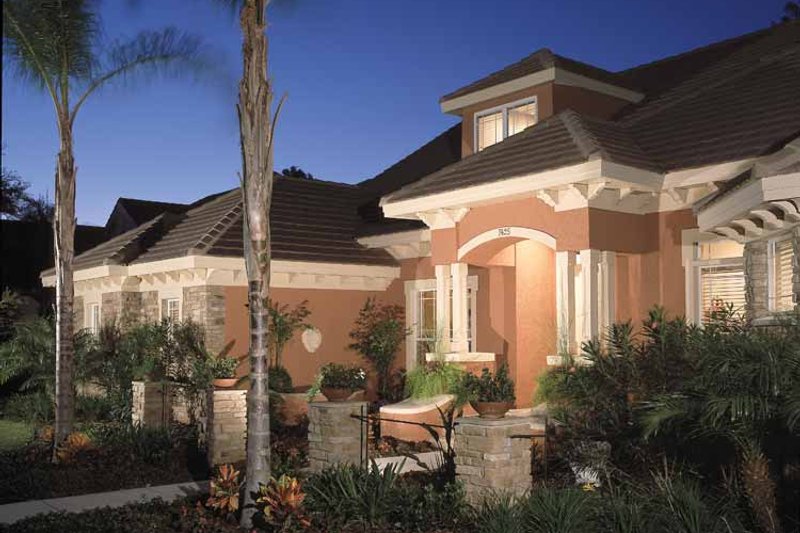 Dream House Plan - Exterior - Front Elevation 3 for Mediterranean House Plan #417-746 - 3 bed, 4 bath