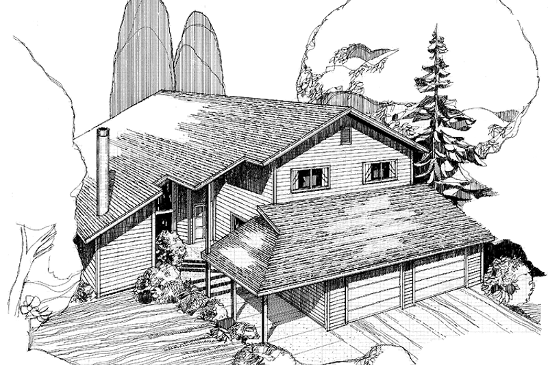 House Plan Design - Contemporary Exterior - Front Elevation Plan #60-897