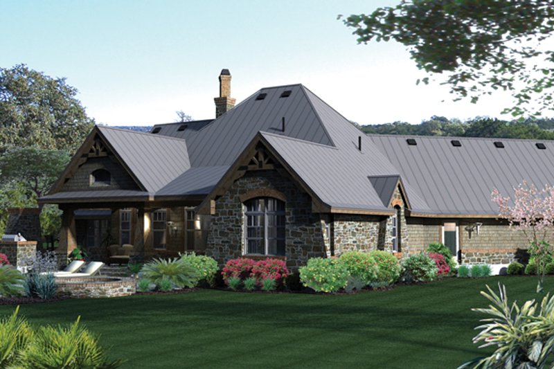 Architectural House Design - Exterior - Rear Elevation 2 for Country House Plan #120-243 - 3 bed, 2.5 bath