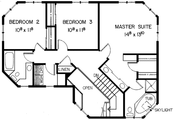 Home Plan - Traditional Floor Plan - Upper Floor Plan #60-995