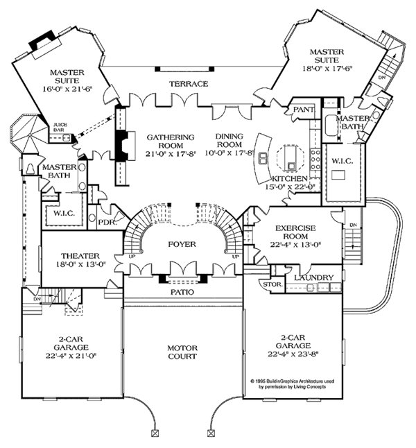 Home Plan - Country Floor Plan - Main Floor Plan #453-197