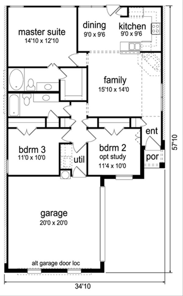Home Plan - Traditional Floor Plan - Main Floor Plan #84-540