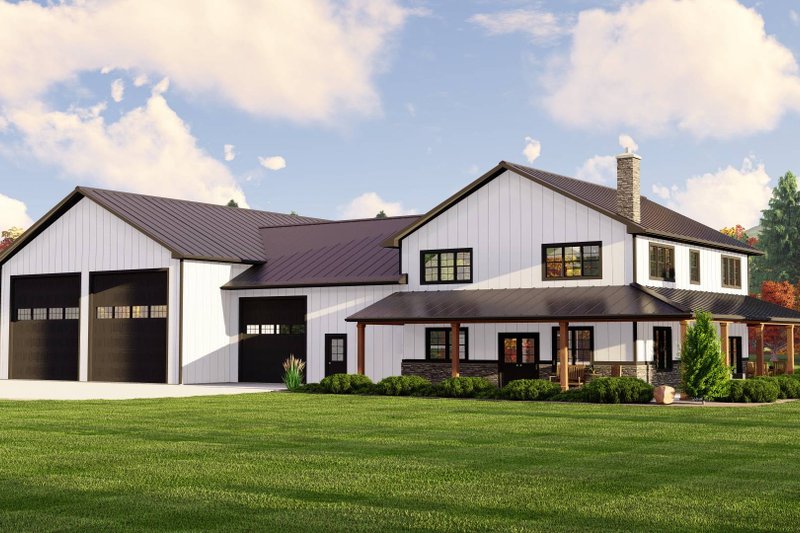 House Plan Design - Barndominium Exterior - Front Elevation Plan #1064-226