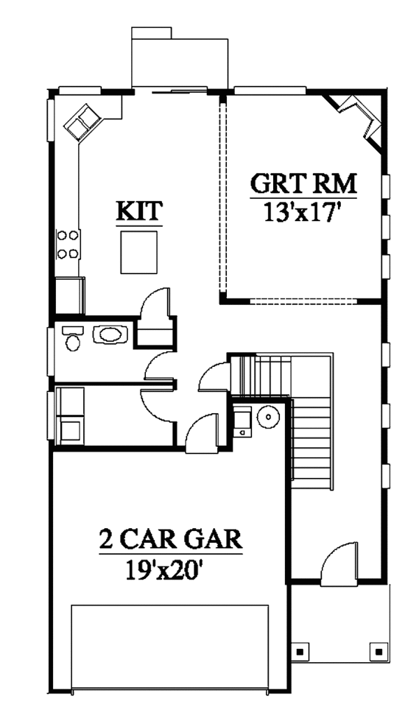 Architectural House Design - Contemporary Floor Plan - Main Floor Plan #951-7