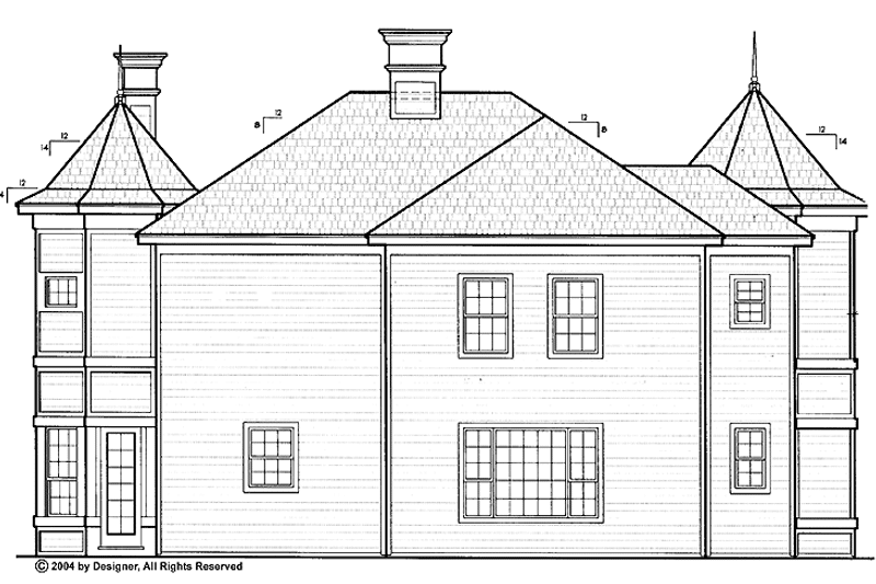Dream House Plan - Exterior - Rear Elevation for Victorian House Plan #417-668 - 4 bed, 2.5 bath