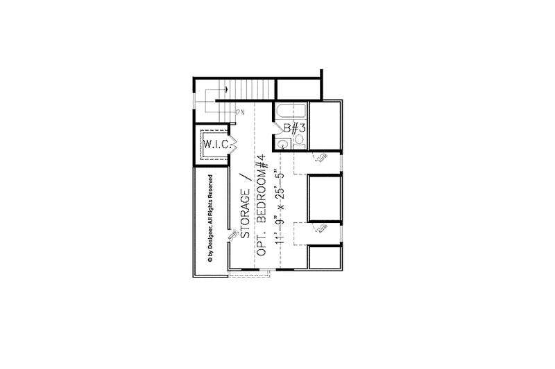Dream House Plan - Floor Plan - Upper Floor for Traditional House Plan #54-356 - 4 bed, 4 bath