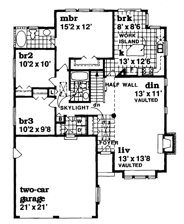 House Plan Design - Ranch Floor Plan - Main Floor Plan #47-867