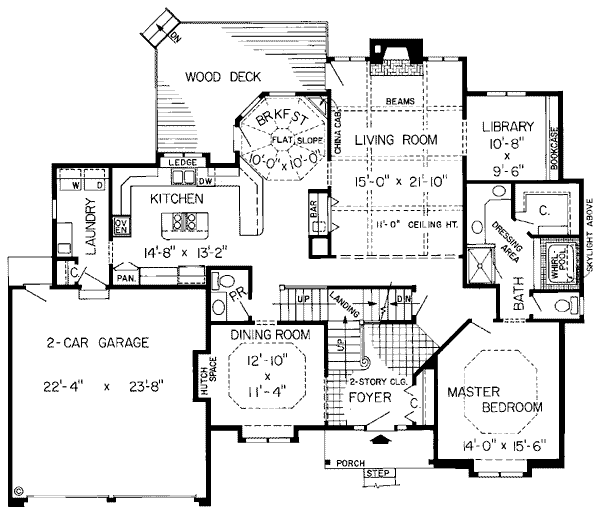 Floor Plan - Main Floor for European House Plan #312-779 - 4 bed, 3.5 bath