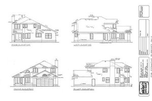 Exterior - Rear Elevation for Traditional House Plan #47-213 - 3 bed, 2.5 bath