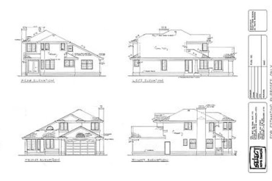 Exterior - Rear Elevation for Traditional House Plan #47-213 - 3 bed, 2.5 bath