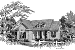 Home Plan - Exterior - Front Elevation for Country House Plan #952-219 - 3 bed, 2 bath