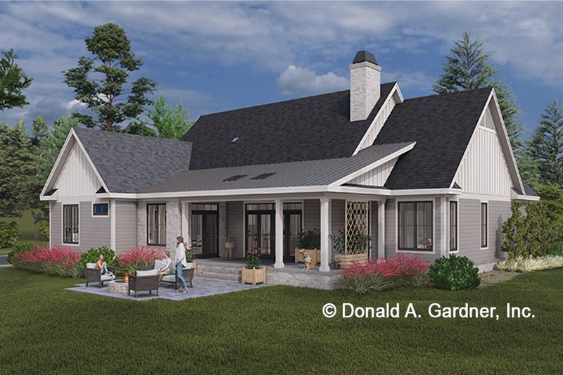 Dream House Plan - Exterior - Rear Elevation for Ranch House Plan #929-1199 - 3 bed, 2 bath