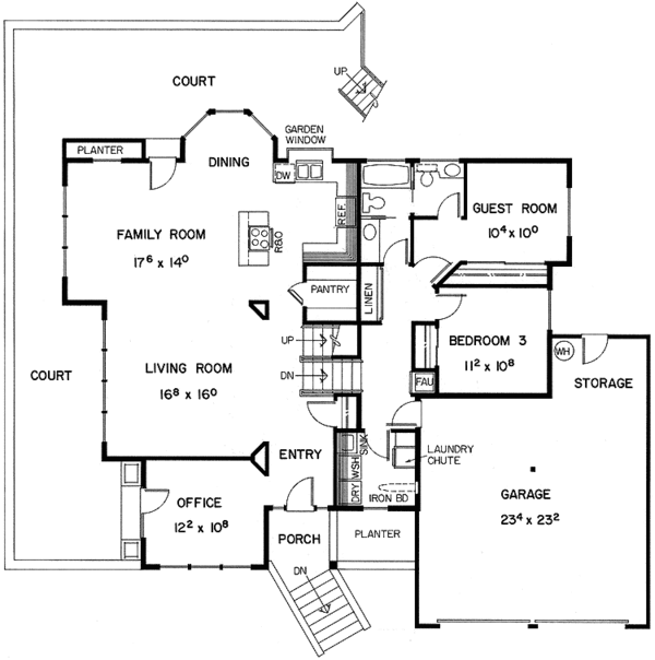 House Plan Design - Contemporary Floor Plan - Main Floor Plan #60-841