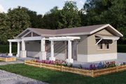 Craftsman Style House Plan - 2 Beds 1 Baths 757 Sq/Ft Plan #1106-191 Exterior 