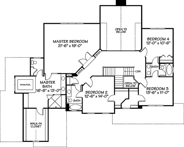 Architectural House Design - Victorian Floor Plan - Upper Floor Plan #978-13