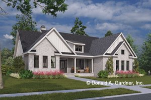House Blueprint - Ranch Exterior - Front Elevation Plan #929-1199