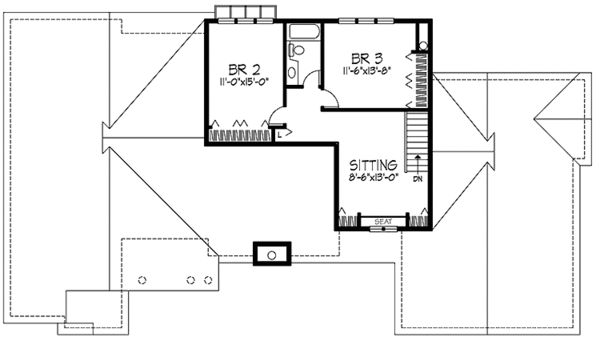 Dream House Plan - Prairie Floor Plan - Upper Floor Plan #320-1127