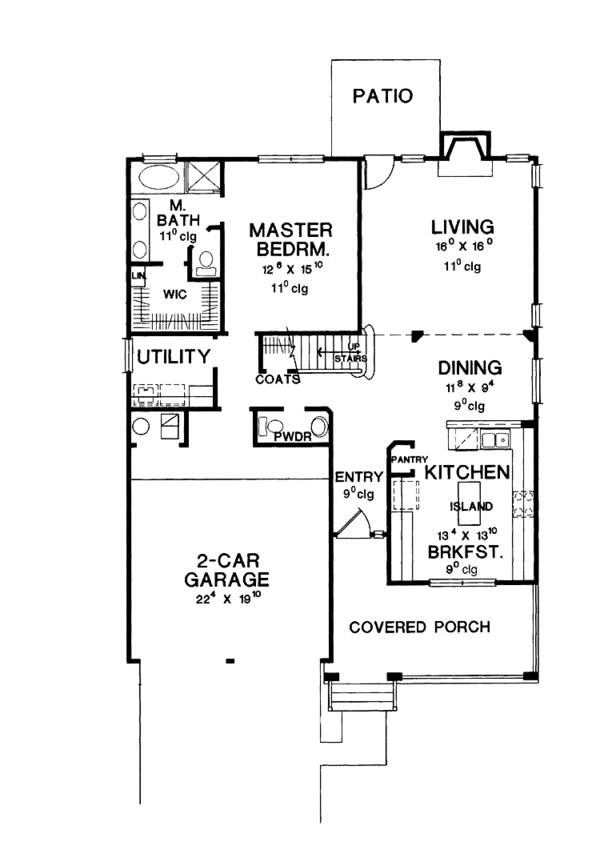 Architectural House Design - Country Floor Plan - Main Floor Plan #472-398