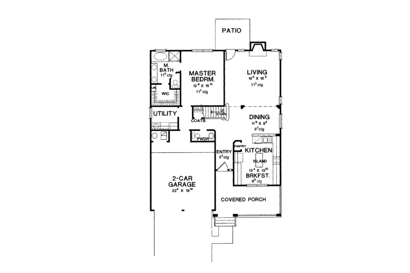 Home Plan - Floor Plan - Main Floor for Country House Plan #472-398 - 4 bed, 2.5 bath