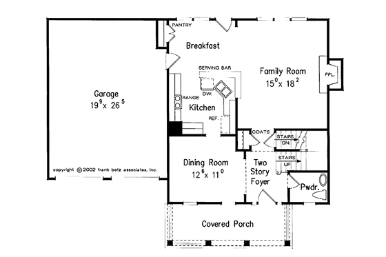 Floor Plan - Main Floor for Classical House Plan #927-795 - 3 bed, 2.5 bath