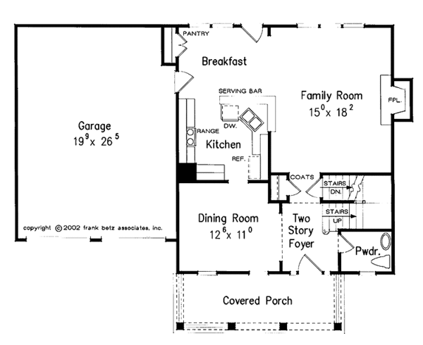 Architectural House Design - Classical Floor Plan - Main Floor Plan #927-795