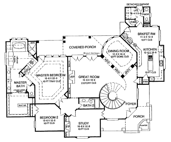 House Plan Design - Classical Floor Plan - Main Floor Plan #952-123