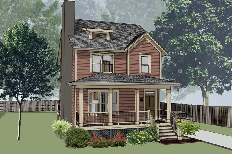 Home Plan - Country Exterior - Front Elevation Plan #79-173