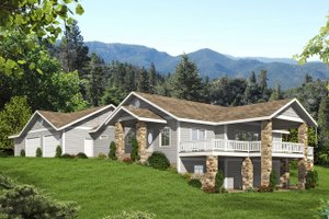 Dream House Plan - Craftsman Exterior - Front Elevation Plan #117-883
