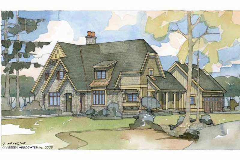 Home Plan - Exterior - Front Elevation 3 for European House Plan #928-42 - 4 bed, 3.5 bath