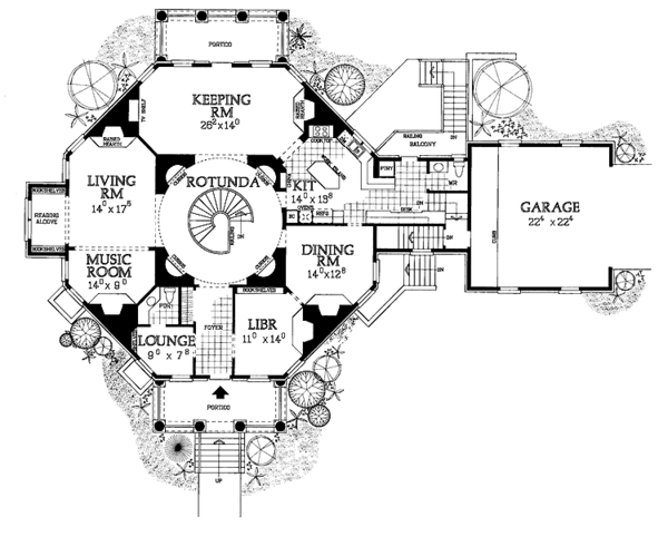 Home Plan - Classical Floor Plan - Main Floor Plan #72-976